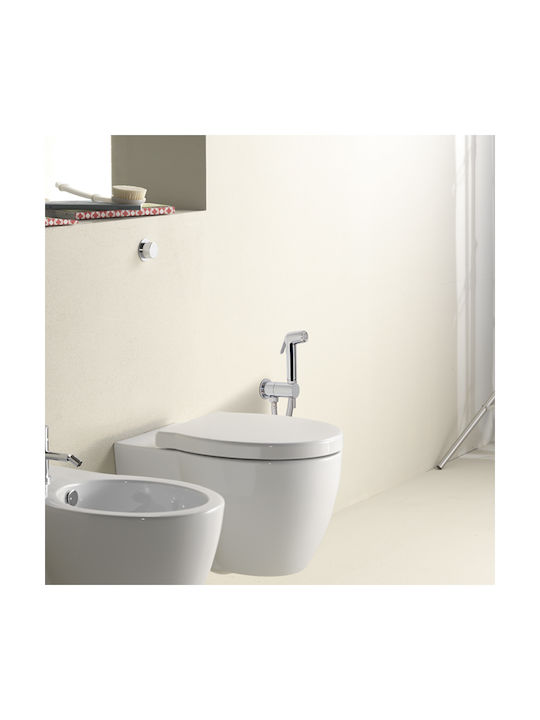 La Torre Flush1 Wandmontage Satz Bidet Silber