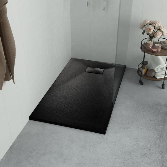 vidaXL Rectangulară Acrilic Duș 100x70cm Neagră