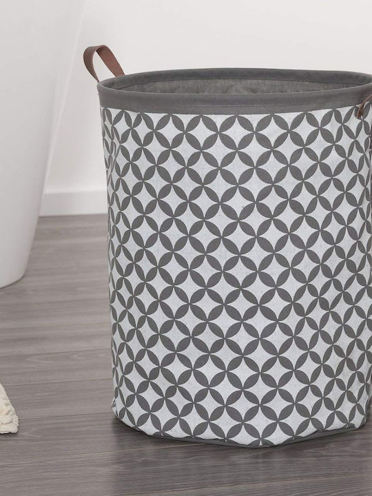 Sealskin Diamonds Laundry Basket Fabric 35x35x50cm Gray
