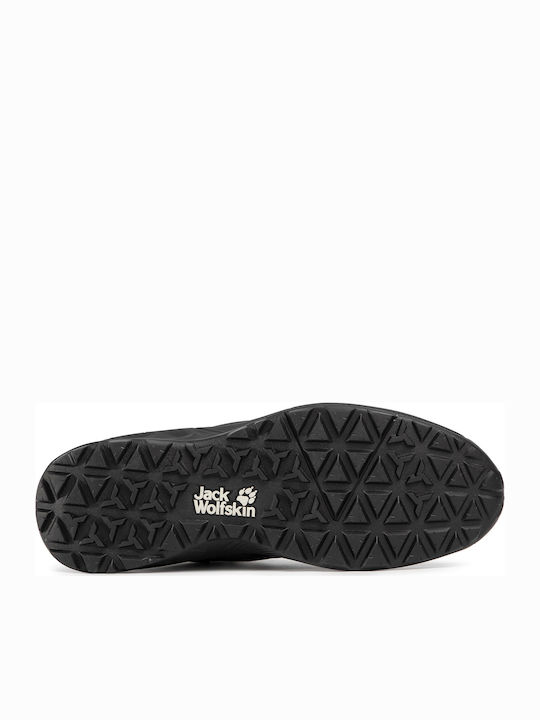 Jack Wolfskin Woodland Texapore Ανδρικά Ορειβατικά Μποτάκια Μαύρα