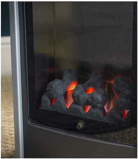 Coral Gas Manhattan Gas Heater 3000W Black 38x42x69cm