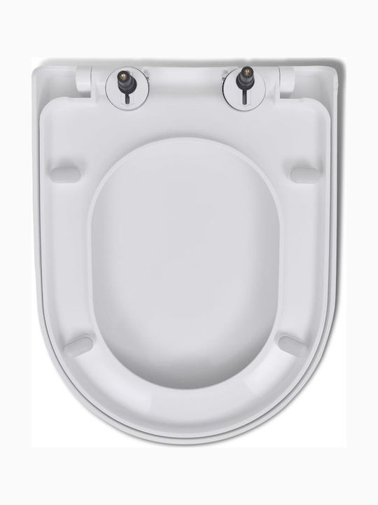 vidaXL Capac WC Închidere lentă Plastic 46x36.5cm Alb
