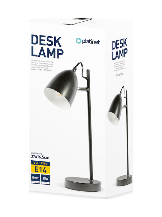 Platinet Office Lamp for Socket E27 in Black Color
