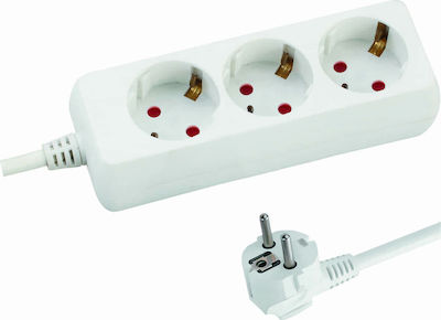 Eurolamp 3-Outlet Power Strip 1.5m White