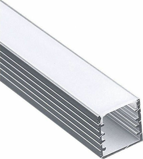 Aca External Aluminum Profile for LED Strip with Opal Cover 200x1.4x1.4cm
