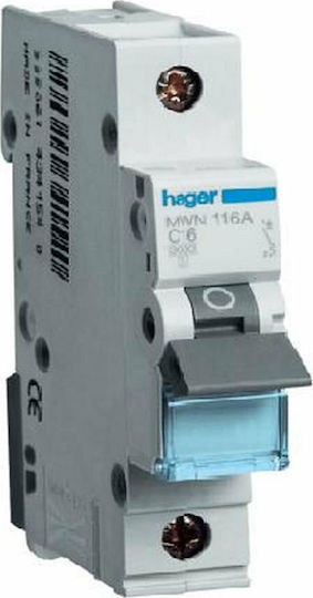 Hager Automatic Circuit Breaker 25A Double-pole AC MWN525