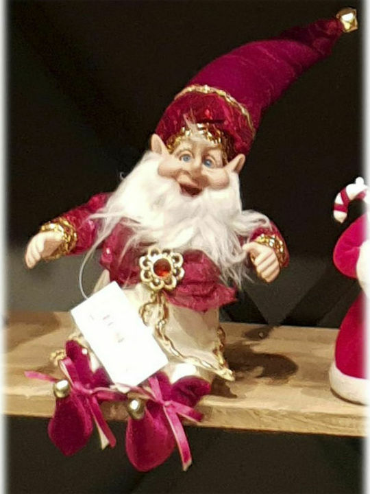 Iliadis Christmas Fabric Figure Elf Red Height 40cm