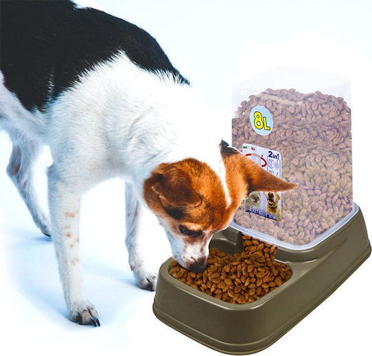 Media Wave Automatischer Kunststoff-Futter- / Trinknapf-Typ für Hund & Katze 2 x 8lt 42x25x38cm