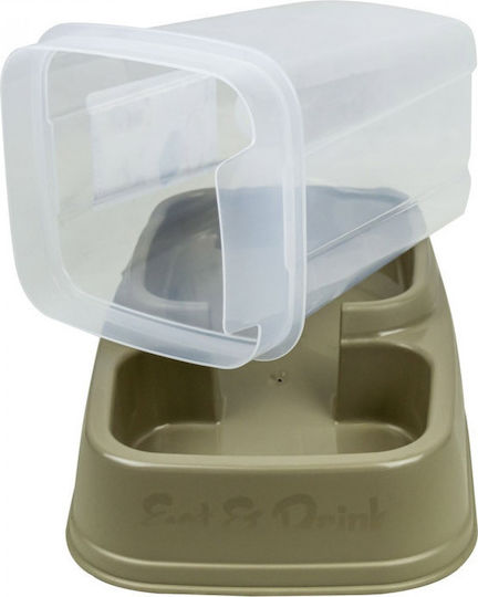 Media Wave Automatischer Kunststoff-Futter- / Trinknapf-Typ für Hund & Katze 2 x 8lt 42x25x38cm