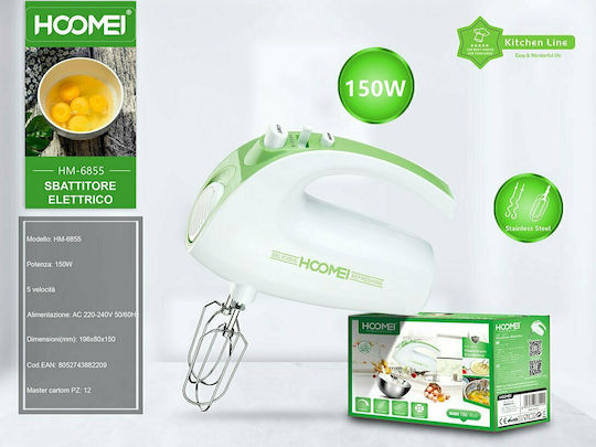 Hoomei Μίξερ Χειρός 150W Πράσινο