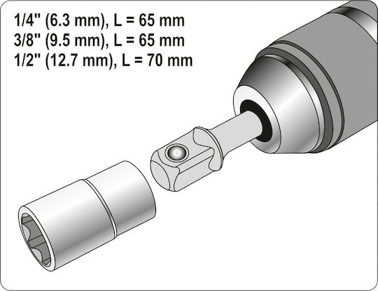 Yato Adapters HEX Set 3pcs