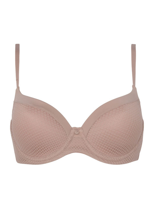 Convertible Bra with Light Padding Underwire Beige