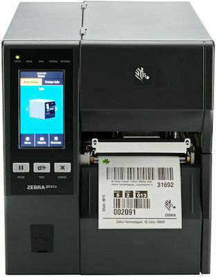 Zebra ZT411 Εκτυπωτής Ετικετών Θερμικής Μεταφοράς Bluetooth / Ethernet / Serial / USB 203 dpi