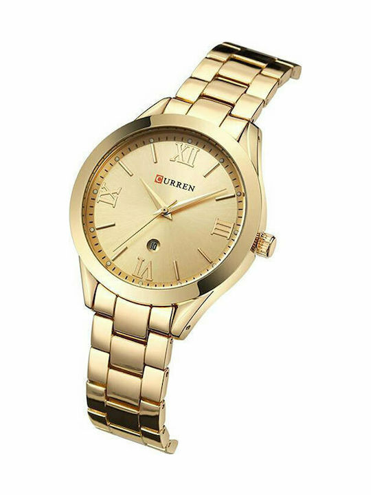 Curren Women's Watch with Gold Metal Bracelet