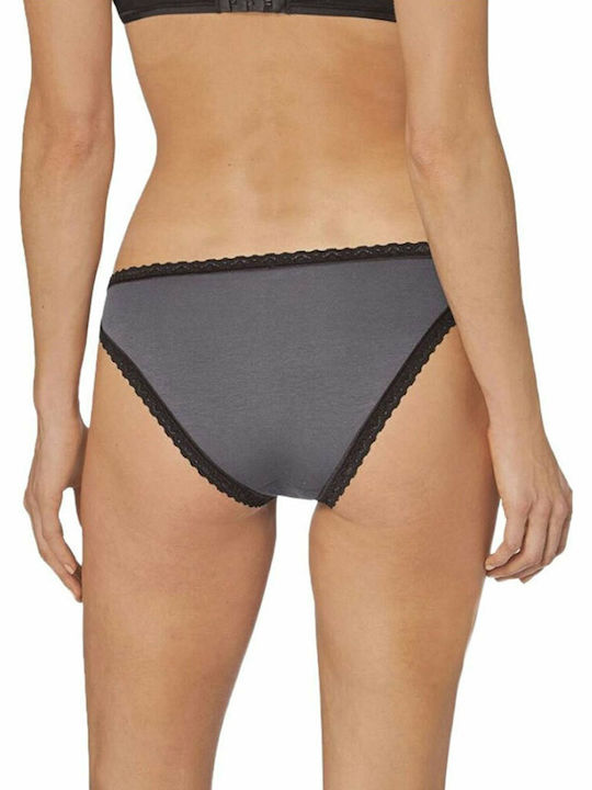 24/7 Weekend H Tanga Βαμβακερά Women's Slip 3Pack with Lace White/Black/Grey