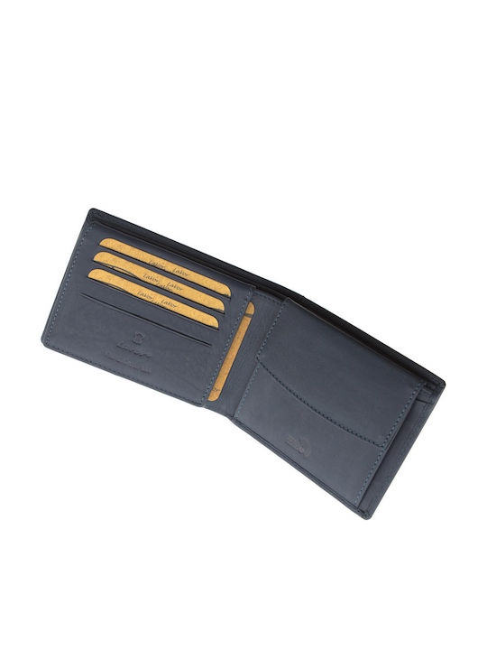 Leather Men's Wallet Classic with RFID Blue