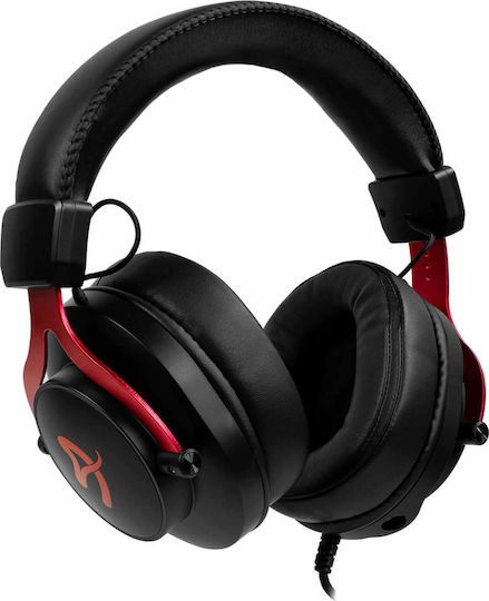 Arozzi Aria Over Ear Gaming Headset με σύνδεση 2x3.5mm Black/Red