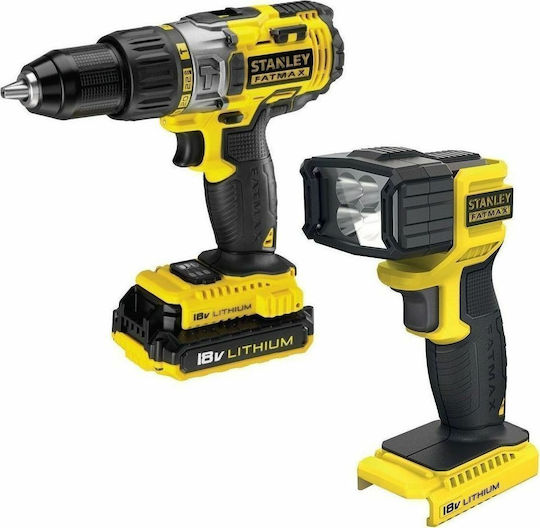 Stanley FMCK626C2 Σετ Κρουστικό Δραπανοκατσάβιδο & Φακός 18V με 2 Μπαταρίες 2Ah και Θήκη
