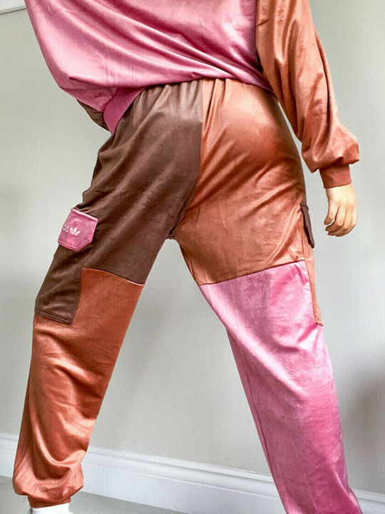Cargo Pantaloni de Trening cu elastic Catifea Multicolor