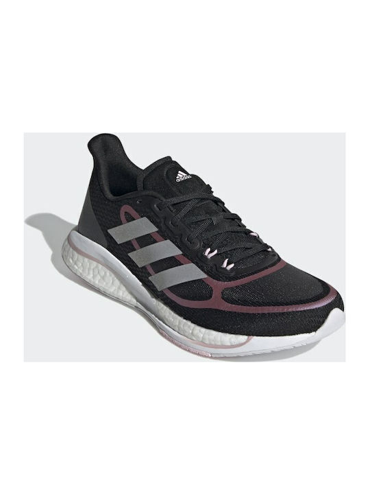 Supernova + Sport Shoes Running Core Black / Silver Metallic / Pink Met.