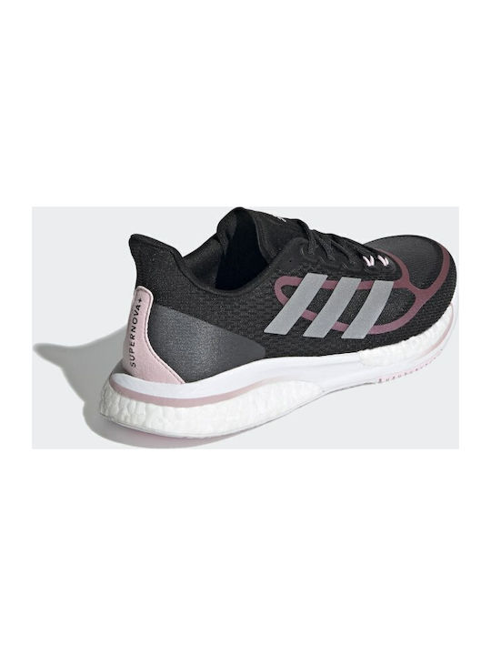 Supernova + Sport Shoes Running Core Black / Silver Metallic / Pink Met.