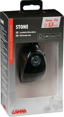 Lampa Stone Κλειδαριά Δισκόφρενου Μοτοσυκλέτας με Διάμετρο Πείρου 5.5mm Μαύρο Χρώμα