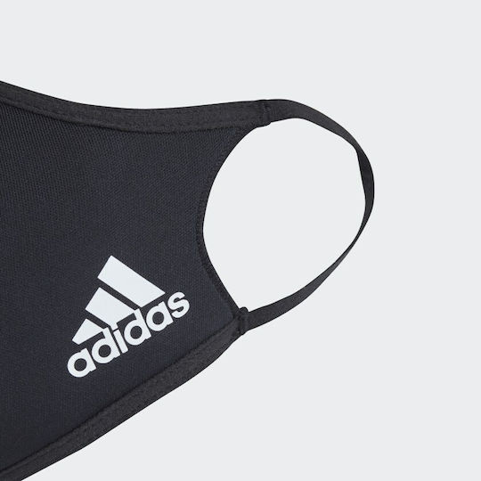 adidas Mască de protecție Țesătură XS/S Negru H13185 3buc