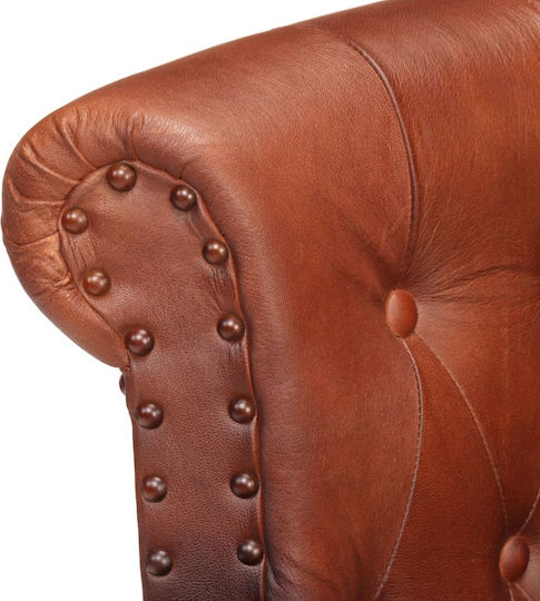 din Piele Naturală Maro 77x63x76cm