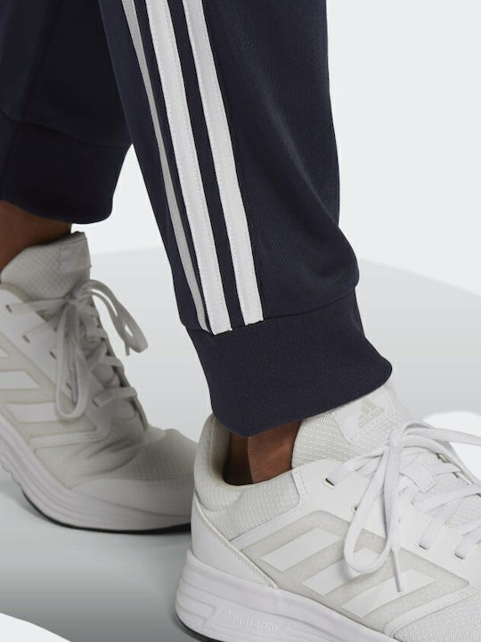 Primegreen Essentials 3-Stripes Σετ Φόρμας Γυαλιστερό με Λάστιχο Legend Ink / White