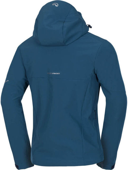 Northfinder Viktor Herren Winter Jacke Softshell Wasserdicht und winddicht Blau