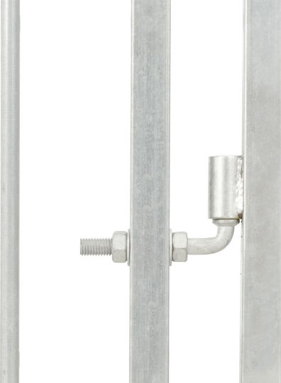 vidaXL Park Dog Outdoor 100x100x100cm made of Metal in Silver Color 100 x 100 x 100cm