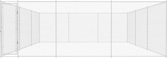 vidaXL Metallisches Hundepark 600x600x200cm Silber