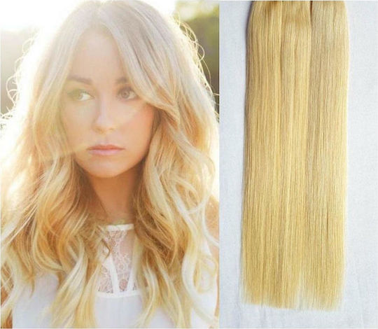 Yanni Extensions Τρέσα με Φυσική Τρίχα σε Πολύ Ανοιχτό Ξανθό Χρώμα 50cm