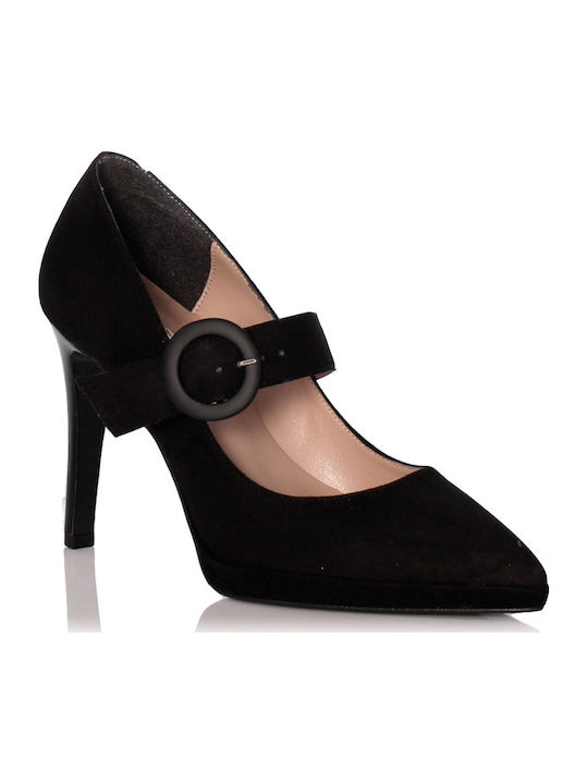 Ellen Suede Ascunse Pantofi cu toc cu Toc Stiletto Negre