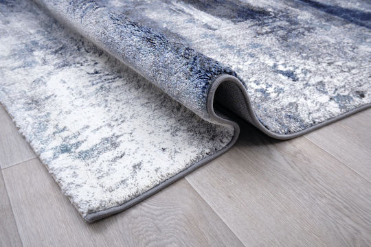 Viopros Kyiv Teppich Flur Blau mit Breite 80cm