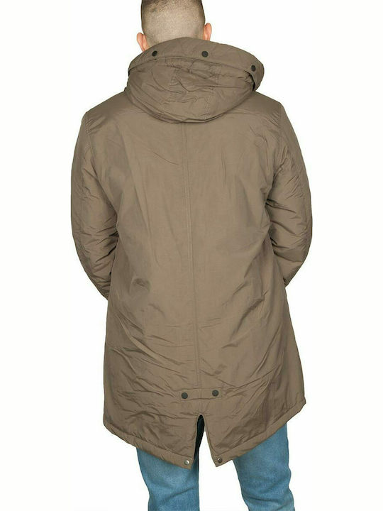 Splendid Men's Winter Parka Jacket Brown