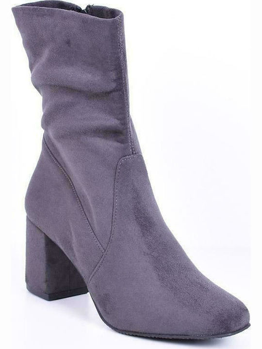 Fardoulis 1652 Suede Women's Ankle Boots Gray