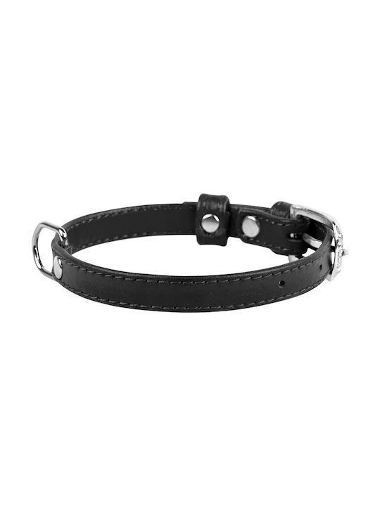 Collar Περιλαίμιο Δερμάτινο Glamour Μαύρο 21-29 cm