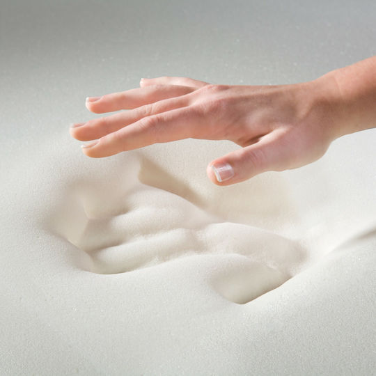 Ypnos Ανώστρωμα Memory Μονό Memory Foam Eμποτισμένο με Olive Oil & Αποσπώμενο Κάλυμμα 90x200x4εκ.