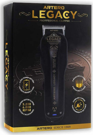 Artero Legacy Professional Rechargeable Hair Clipper Black
