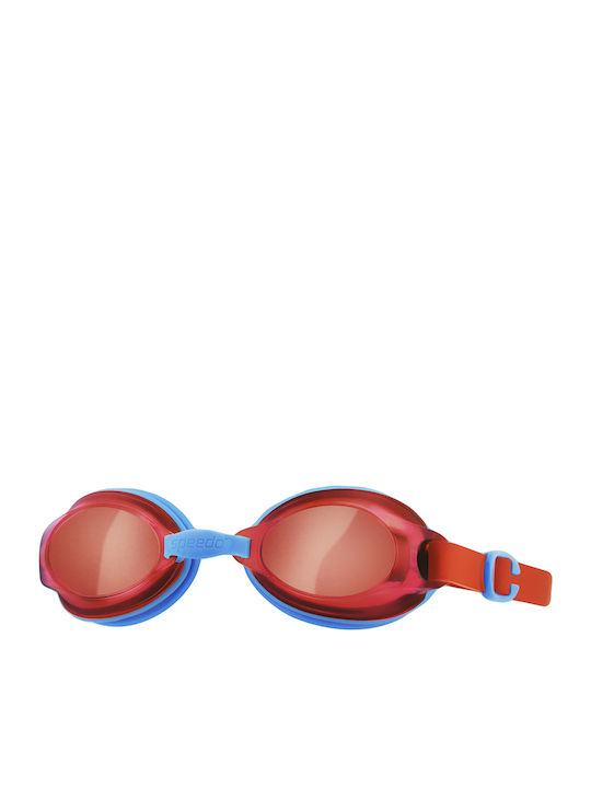 Speedo Jet 09298-C106J Swimming Goggles Kids with Anti-Fog Lenses Red/Blue Red 8-09298-C106