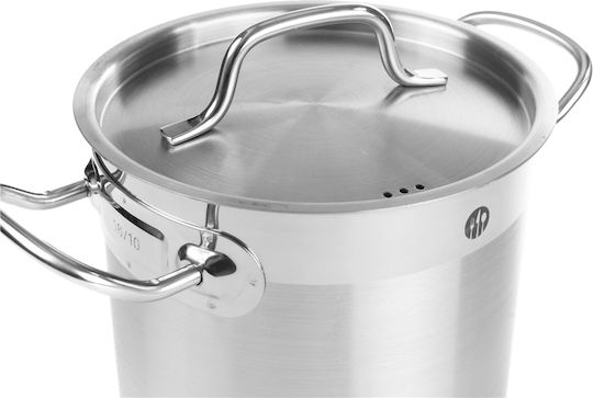 Hendi Profi Line Stainless Steel Marmite Capacity 6lt with Diameter 20cm and Height 19cm.