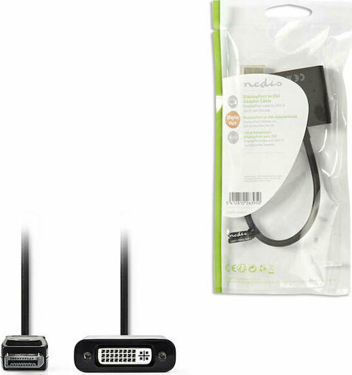 Nedis CCGP37250BK02 Конвертор mini DisplayPort мъжки към DVI-D женски