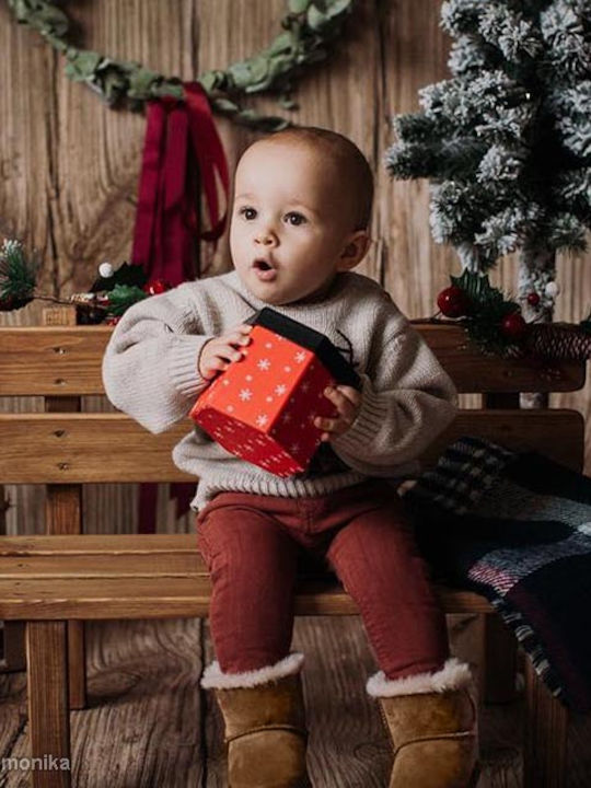 Toddle Leather Kids Snow Boots Brown