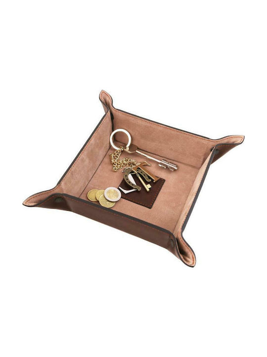 Tuscany Leather Leather Cigarette Ashtray Honey