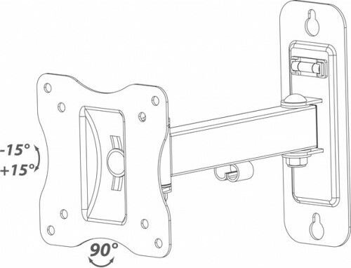 Unitronic UWM-1023/2 41862 Suport TV de perete cu braț până la 23" și 15kg