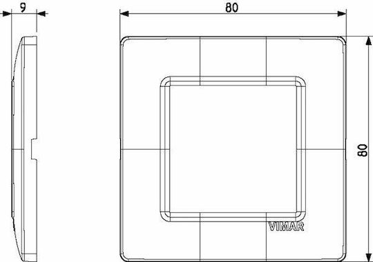Vimar Plana Switch Frame 1 Position Vertical Installation 2G in White Color 14642.01