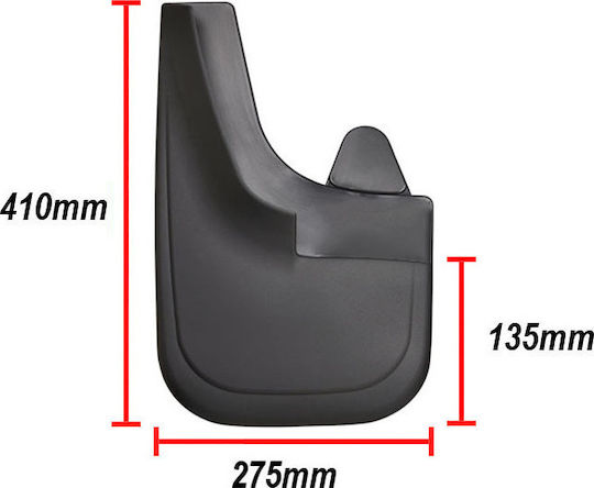 Rezaw Plast Car Mudguards Elegant 4 Mudguards with Large Flap 2pcs