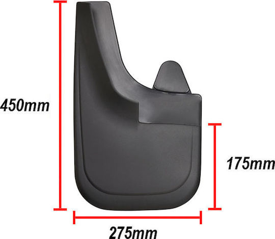 Rezaw Plast Car Mudguards Elegant 3 Mudguards with Large Flap 2pcs