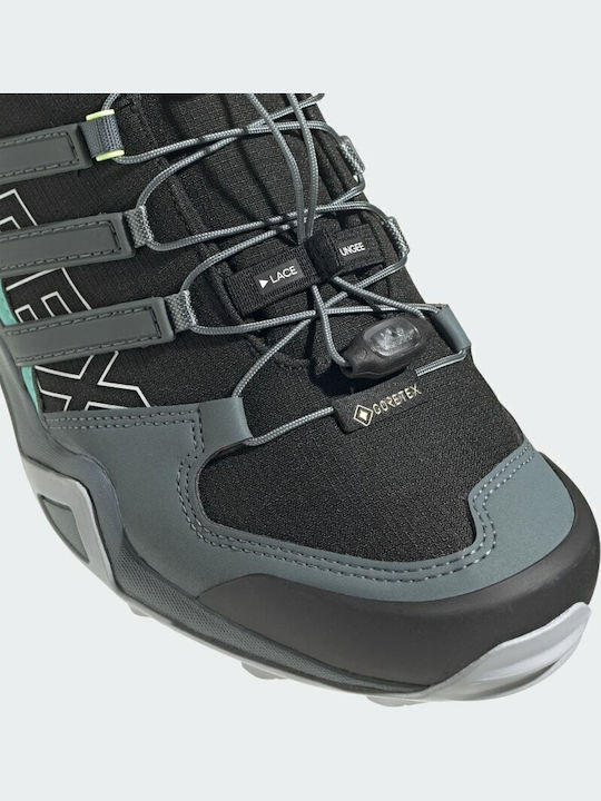 adidas Terrex Swift R2 GΤΧ Γυναικεία Ορειβατικά Παπούτσια Αδιάβροχα με Μεμβράνη Gore-Tex Core Black / Blue Oxide / Acid Mint